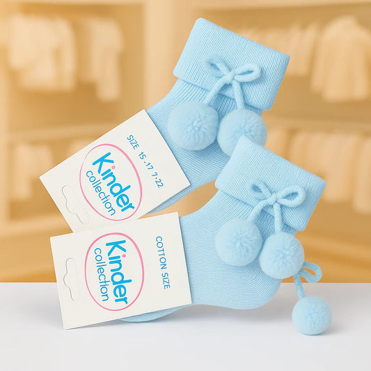 SOFT TOUCH DIAMOND POM POM SOCKS