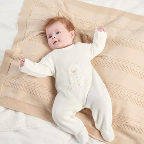 UNISEX TEDDY BEAR KNITTED ONESIE