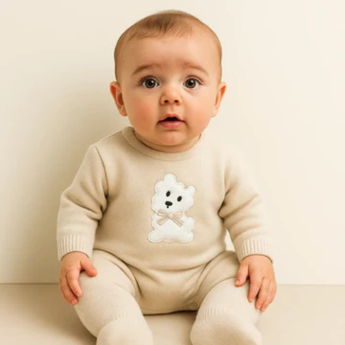 SCOTTY DOG KNITTED ONESIE