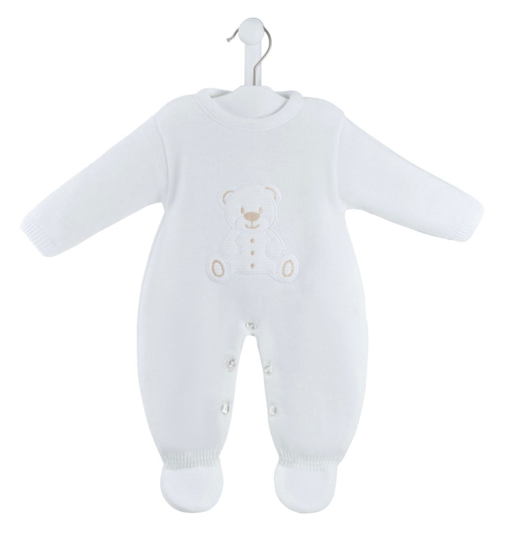 UNISEX TEDDY BEAR KNITTED ONESIE
