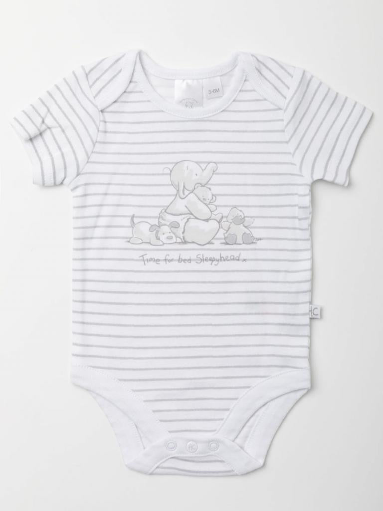 ROCK A BYE BABY "HUMPHREYS CORNER" 5 PIECE SET - WHITE/GREY - WITH BOOK