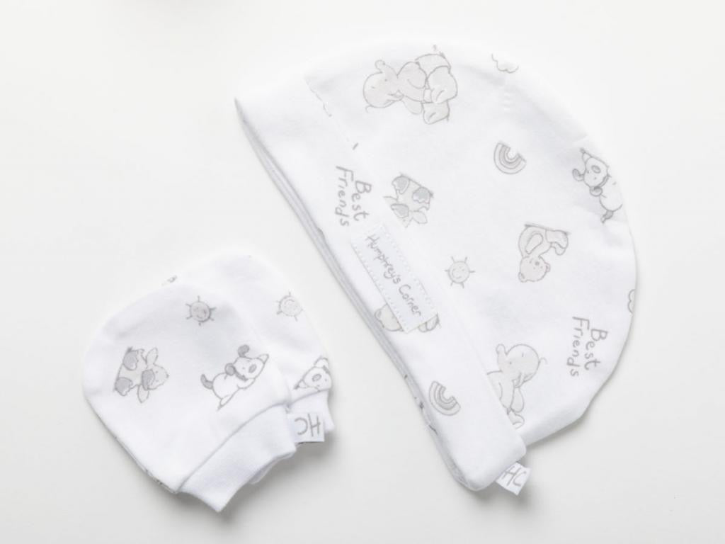 ROCK A BYE BABY "HUMPHREYS CORNER" 5 PIECE SET - WHITE/GREY - WITH BOOK