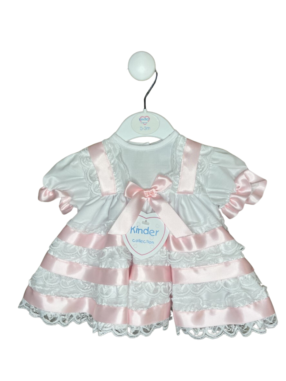 LACE & SATIN RIBBON FILL DRESS