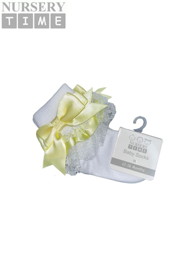 LEMON LACE FRILLY SOCKS