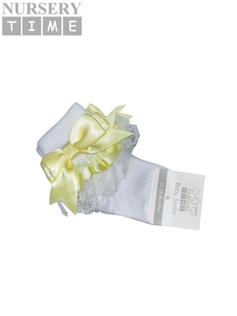 LEMON LACE FRILLY SOCKS