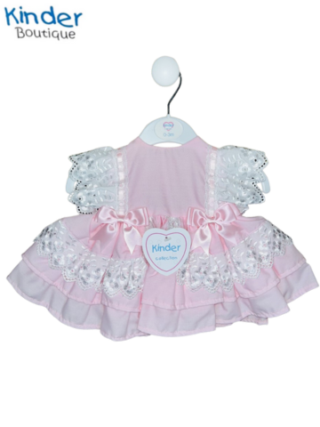 OPEN FRONT FRILL DRESS