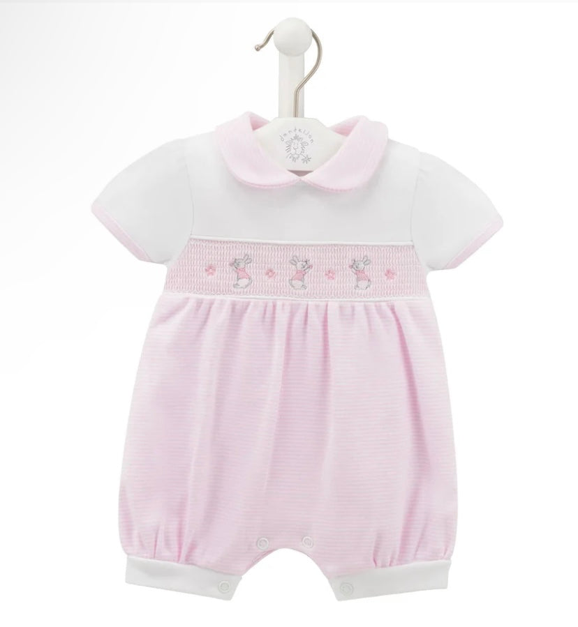 RABBIT SMOCKED ROMPER