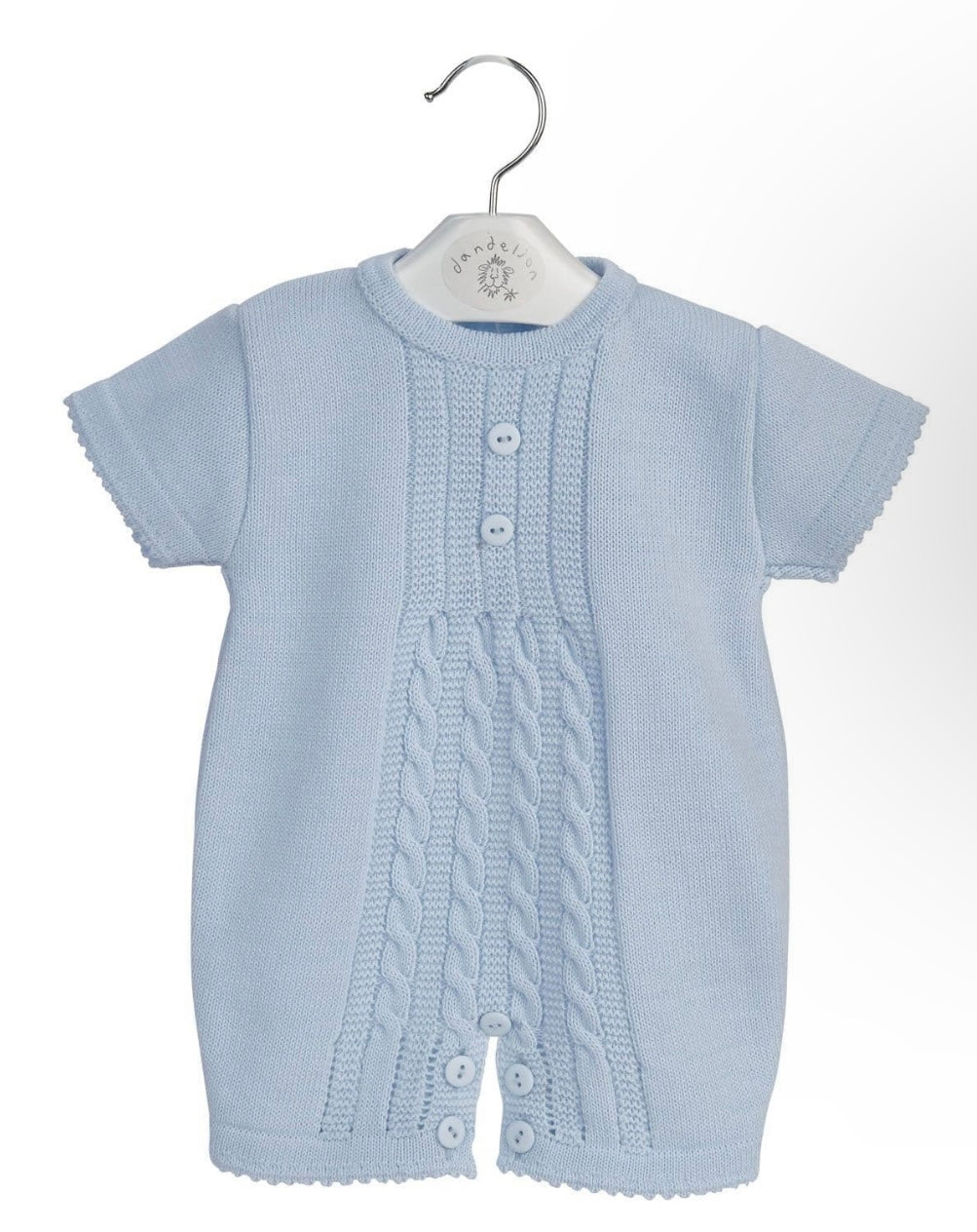 BLUE BABY KNITTED ROMPER