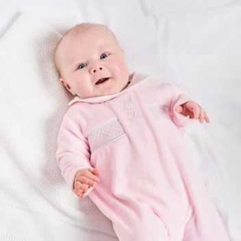 SITTING BUNNY VELOUR ONESIE