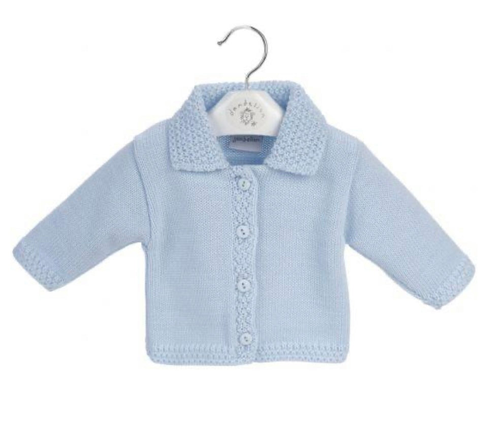 BLUE BUTTON UP CARDIGAN WITH COLLAR