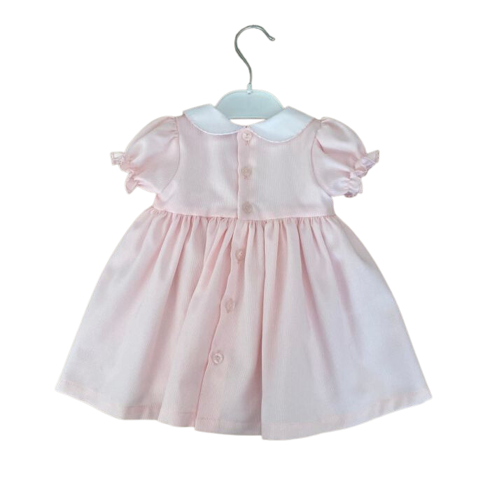 'LAIVICAR' PINK SMOCKED CLASSIC DRESS