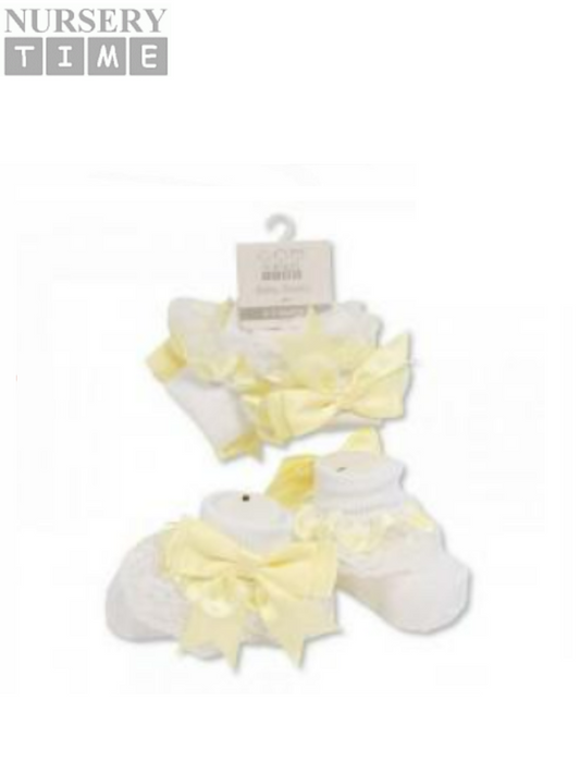 LEMON LACE FRILLY SOCKS