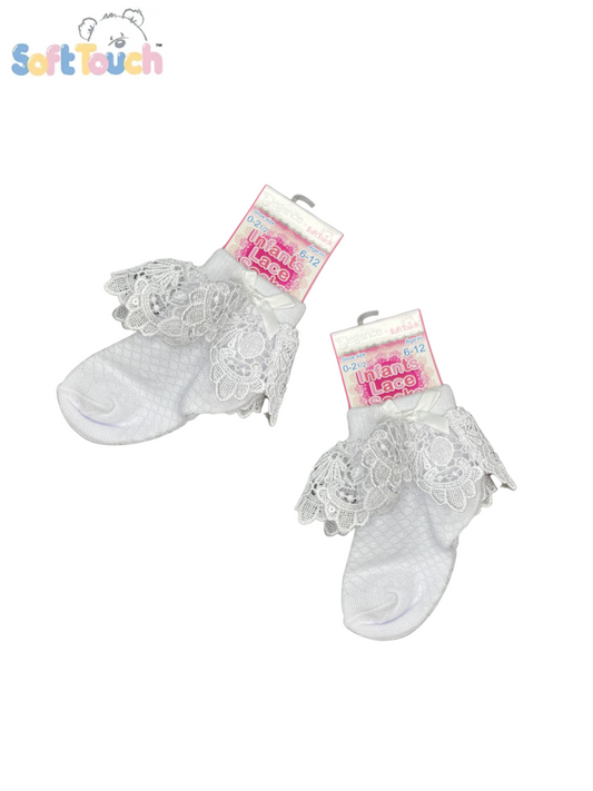 SEQUIN DEEP LACE ANKLE SOCK