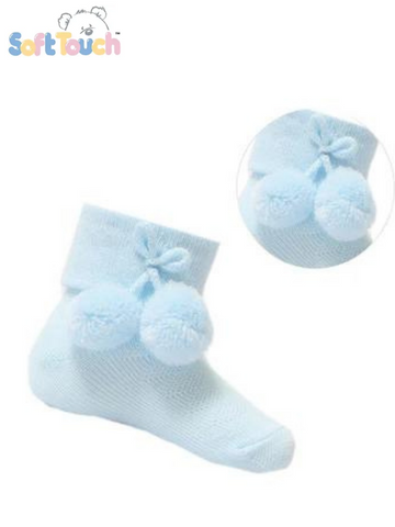 SOFT TOUCH DIAMOND POM POM SOCKS