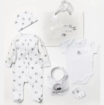 ROCK A BYE BOUTIQUE "CATCHING STARS" 5 PIECE SET - WHITE