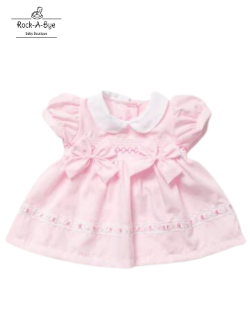 ROCK A BYE BABY - PINK BOW DRESS SET